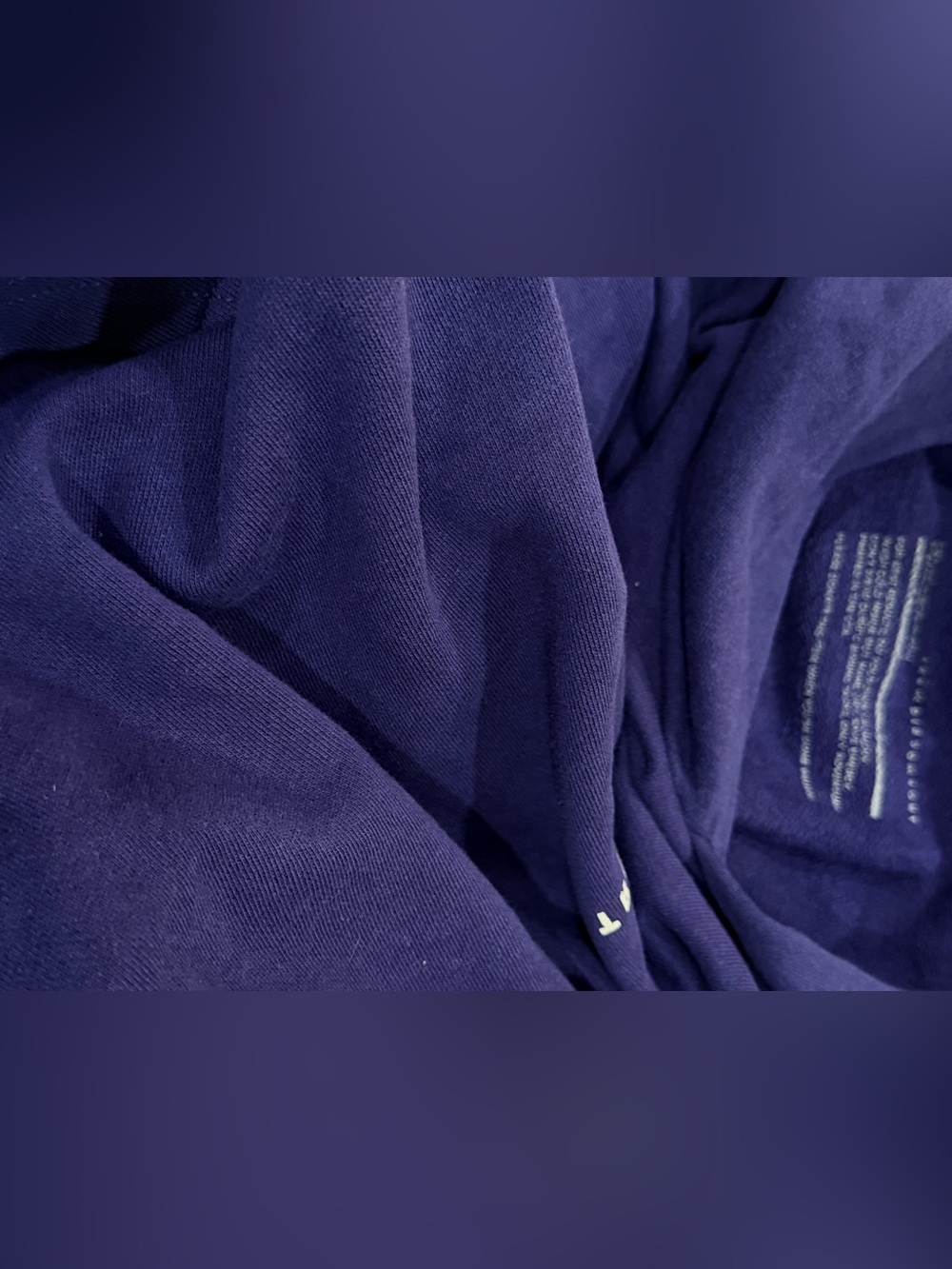 Organic Cotton Seek Discomfort Men's Deep Purple Hoodie Sweatshirt. - Picture 10 of 11